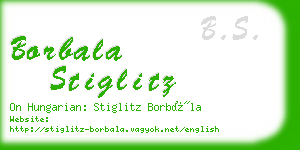 borbala stiglitz business card
